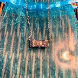 Kate Spade Pave bow necklace